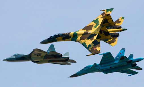 Su-35S s Su-34 a Su-57