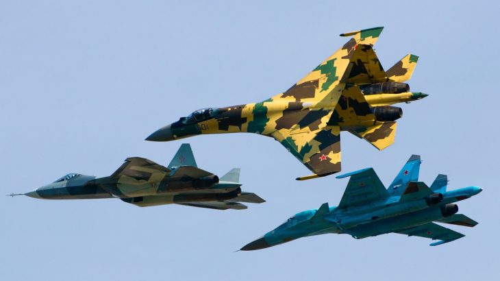 Su-35S s Su-34 a Su-57