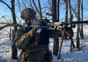 Ukrajinský kulometčík s FN Minimi