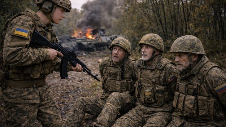 Ukrajinský voják zajal tři ruské vojáky