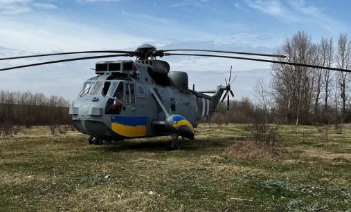 Vrtulník Sea King v ukrajinských barvách