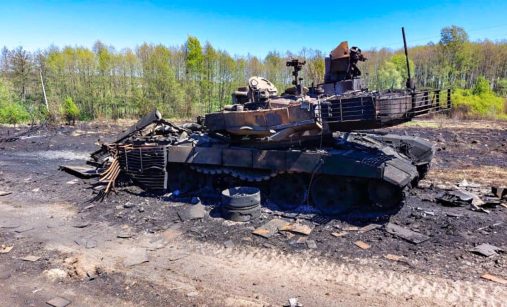 Zničený ruský T-90M