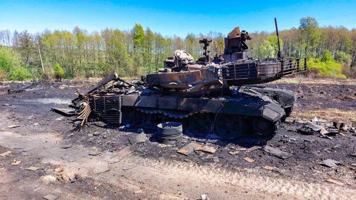 Zničený ruský T-90M