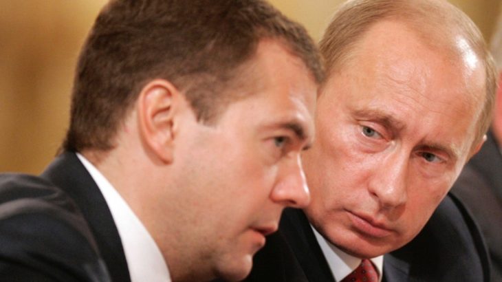 Dmitrij Medveděv a Vladimir Putin