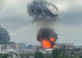 Exploze ropného zásobníku v Moskvě