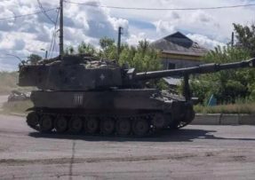 Ruský tank na Ukrajině