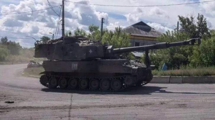 Ruský tank na Ukrajině