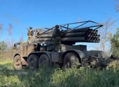 BM-27 Uragan ruského dělostřelectva