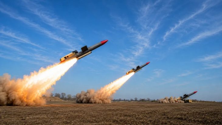 Střely FP-5 Flamingo při odpalu