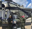 Ruský vrtulník Mi-8 s rušičkami