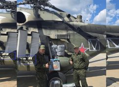 Ruský vrtulník Mi-8 s rušičkami