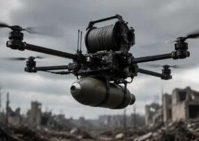 Dron s optickým vláknem