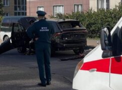 Auto po výbuchu podplukovníka po výbuchu