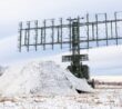 Ruský radar Niobium maskovaný ve sněhu