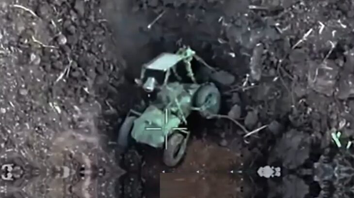Ukrajinský dron odbouchl ruský bunkr