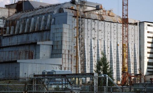 Sarkofág na elektrárně Černobyl