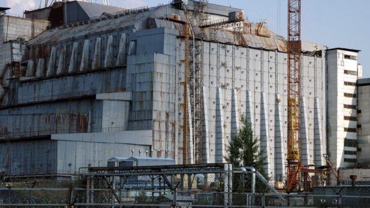 Sarkofág na elektrárně Černobyl