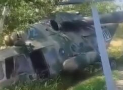 Havarovaný ruský vrtulník Mi-8