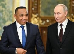 Michael Andrianirina a Vladimir Putin v Moskvě