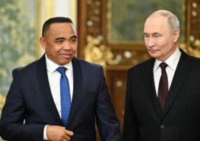 Michael Andrianirina a Vladimir Putin v Moskvě
