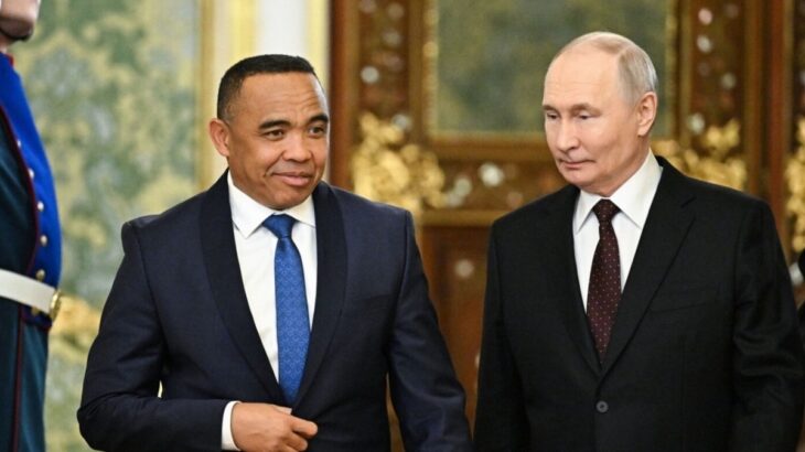 Michael Andrianirina a Vladimir Putin v Moskvě