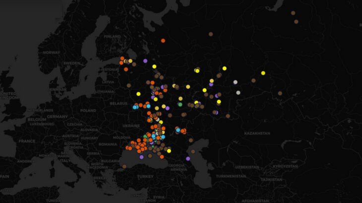 Mapa útoků na Rusko