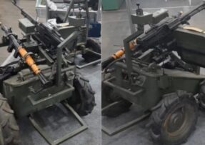 Pozemní dron s RPG-7 a kulometem