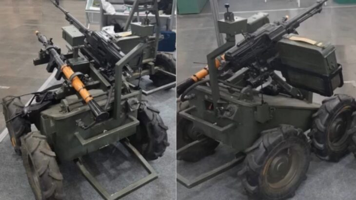 Pozemní dron s RPG-7 a kulometem
