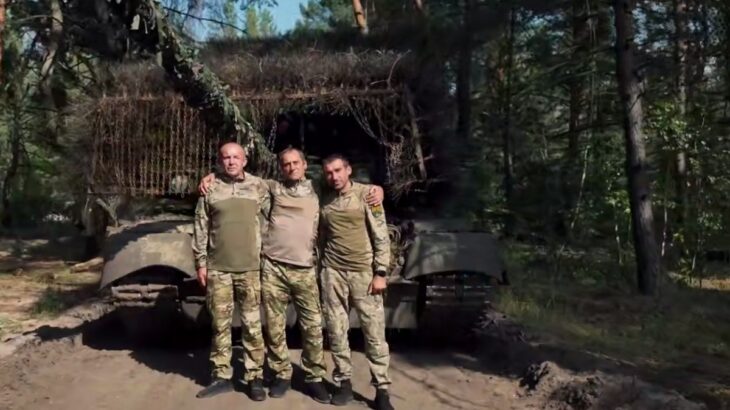 Ukrajinský tank T-84 Oplot ukrajinské jednotky Skala