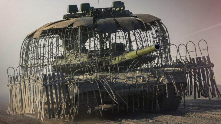 T-90M s protidronovou ochranou