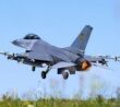 Vzlet ukrajinské F-16