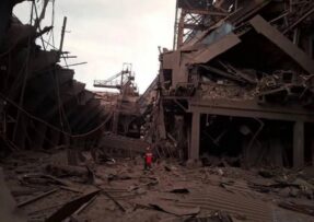 Ukrajinská ocelárna Kamet-Steel po ruském útoku