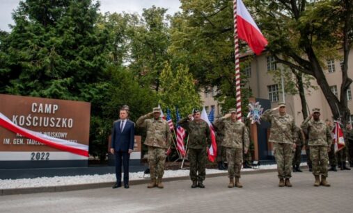Přední velitelství V. sboru americké armády — Camp Kościuszko v Poznani