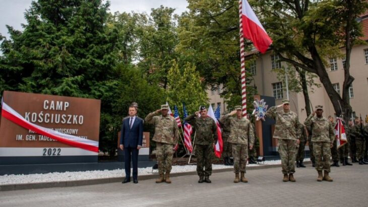 Přední velitelství V. sboru americké armády — Camp Kościuszko v Poznani