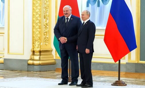 Alexandr Lukašenko a Vladimir Putin