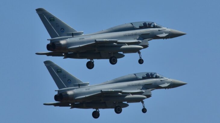 Dva Eurofightery Typhoon Saúdské Arábie