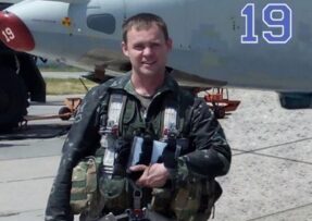 Ukrajinský pilot Oleksandr Žybrov