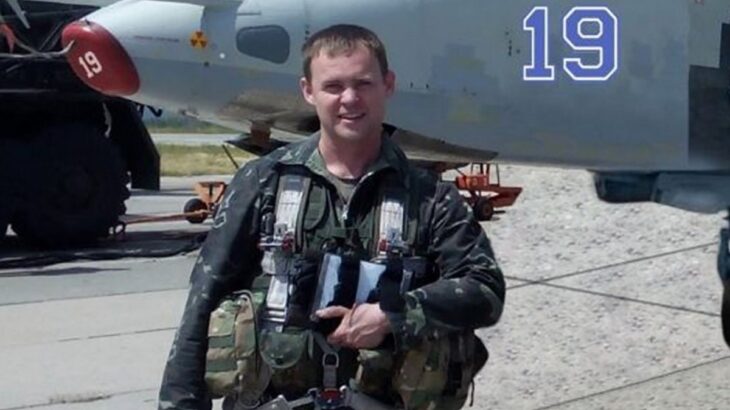 Ukrajinský pilot Oleksandr Žybrov
