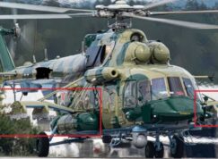 Ruský vrtulník Mi-8 s novými pylony