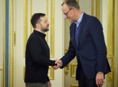 Volodymyr Zelenskyj a Olaf Merz