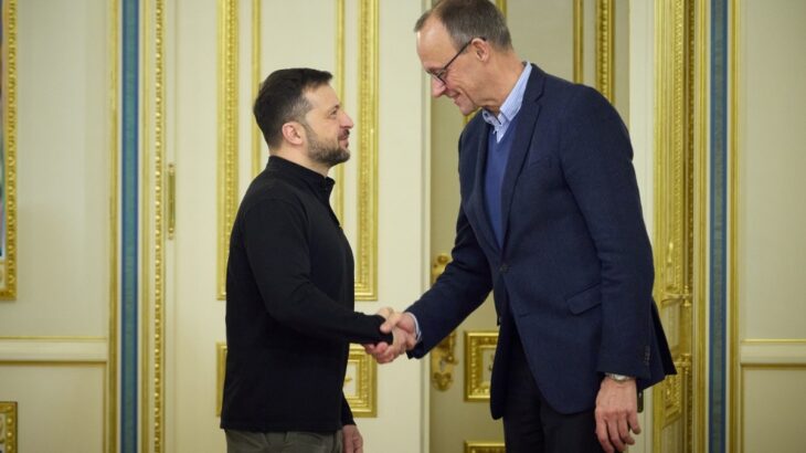 Volodymyr Zelenskyj a Olaf Merz